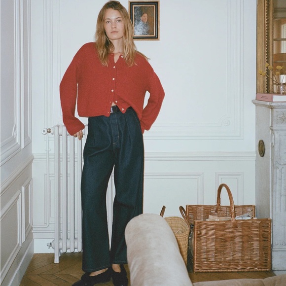 OZMA Everyday Cardigan in Red - Picture 3 of 8